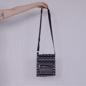 Vintage 90's Knit Print cross body bag shoulder purse